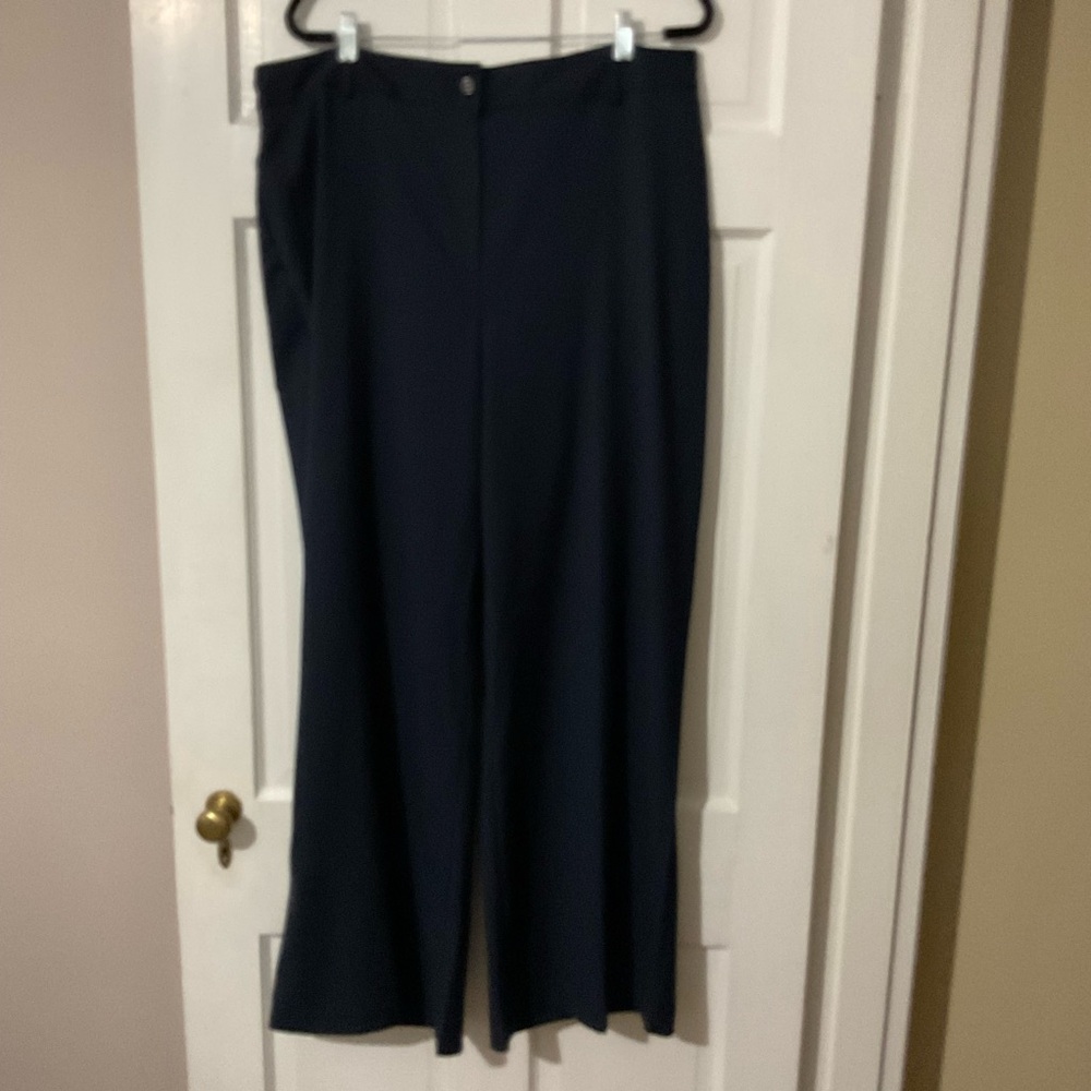 Navy blue wide legged dress pants. Size 14